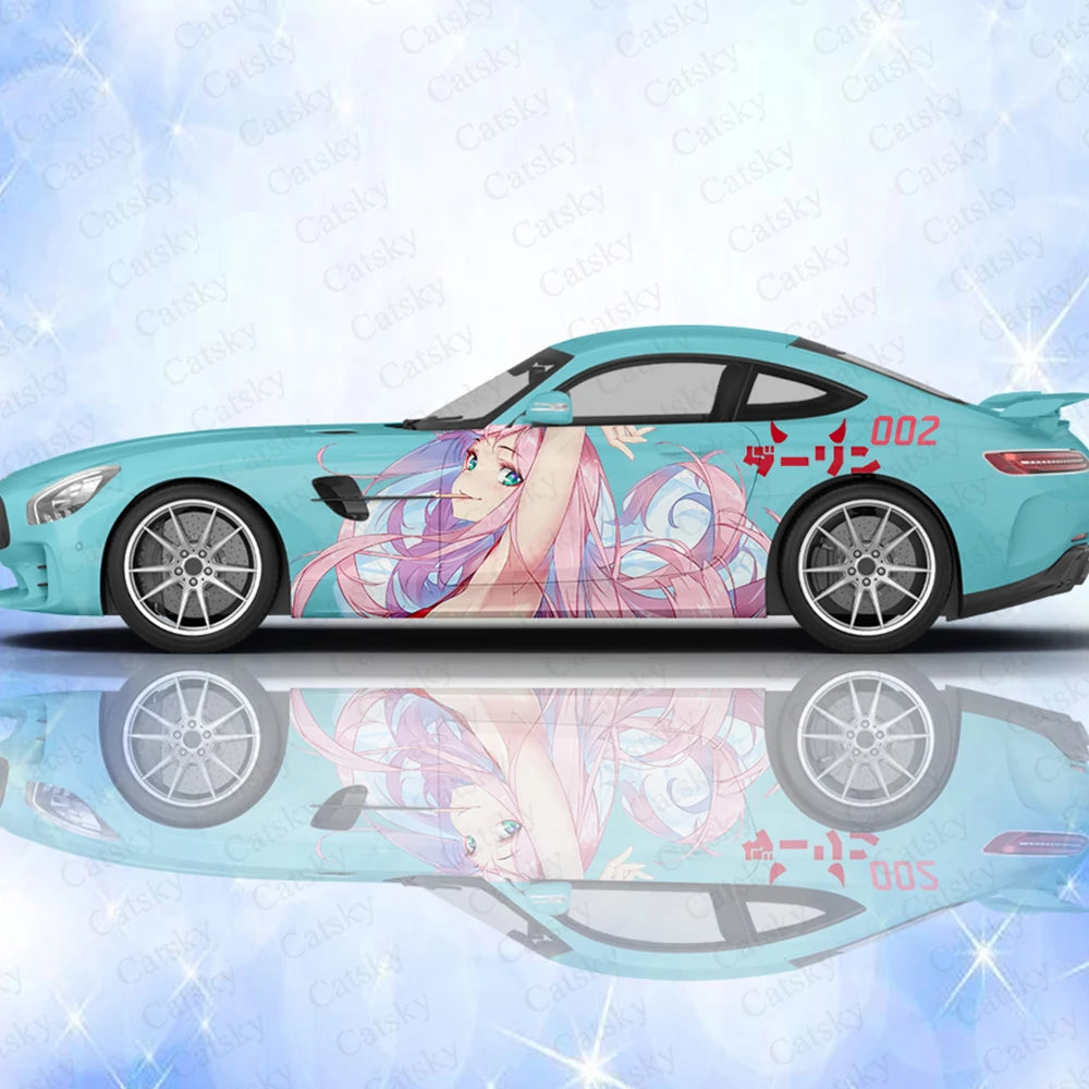 ZERO TWO anime girl car sticker side car wrapping vehicle side graphic car size pattern DIY car decal DARLING in the FRANXX