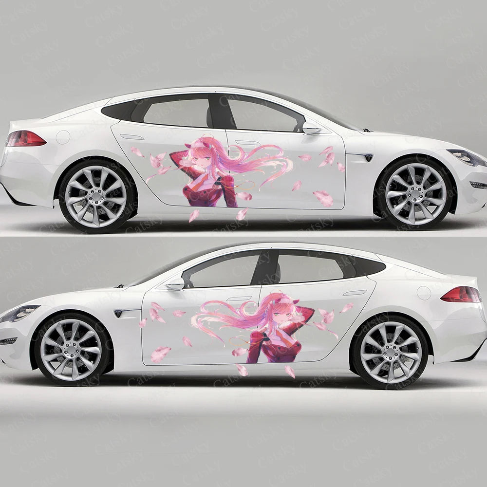 ZERO TWO anime girl car sticker side car wrapping vehicle side graphic car size pattern DIY car decal DARLING in the FRANXX