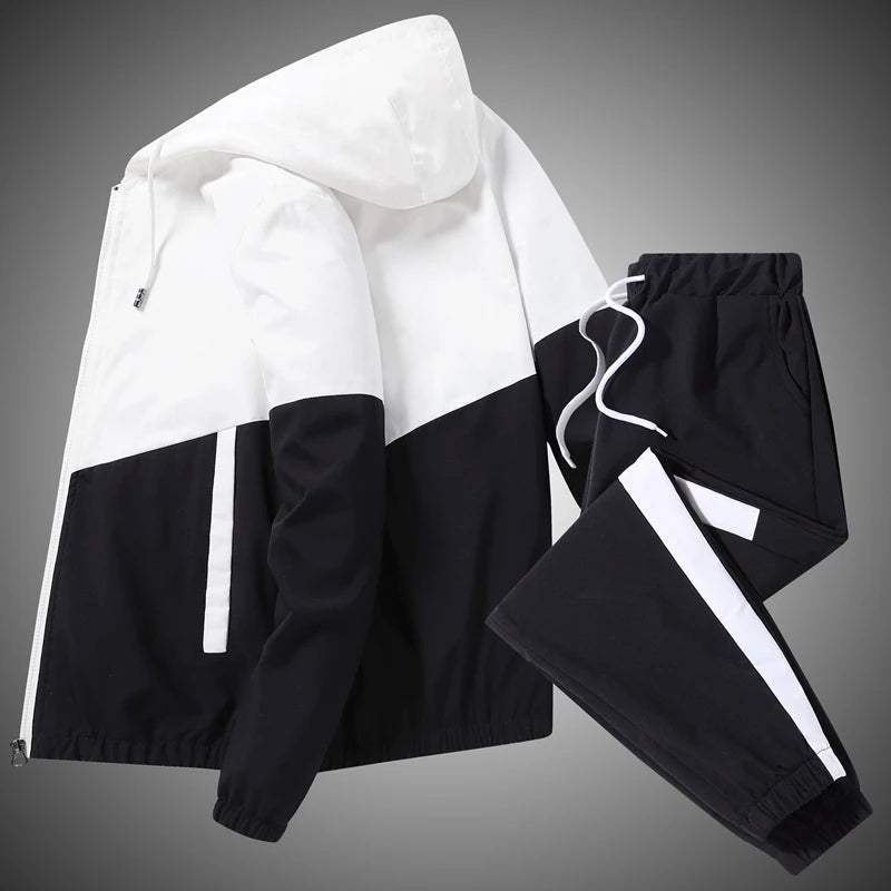 Men 2 piece set Tracksuit Casual Joggers