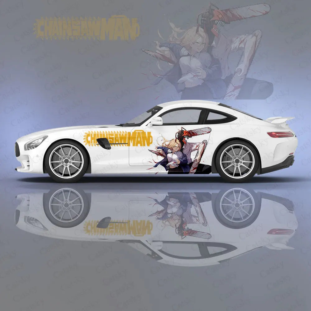 Chainsaw Man Anime Car Wrap