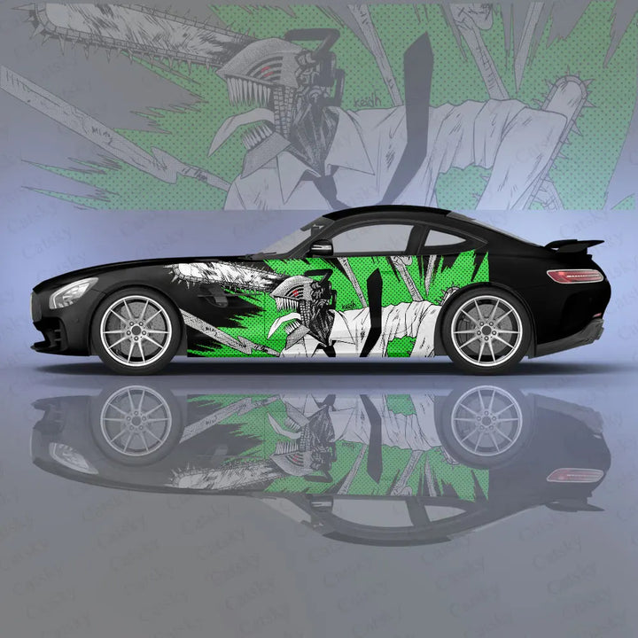 Chainsaw Man Anime Car Wrap