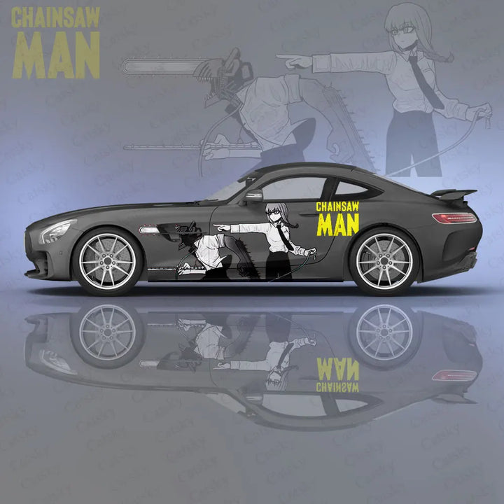 Chainsaw Man Anime Car Wrap