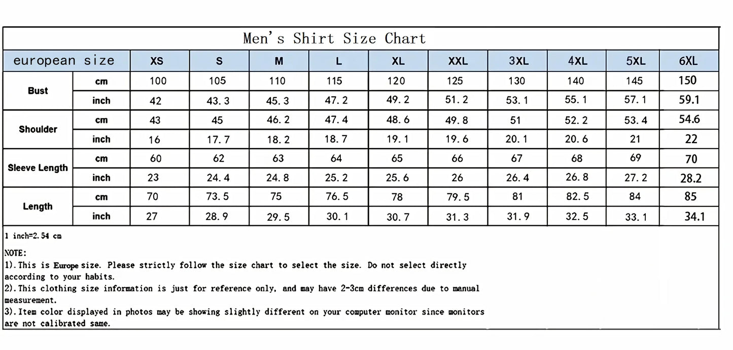 Men's business lapel shirt office casual outdoor street shirt soft and comfortable men's high-quality top large size XS-6XL