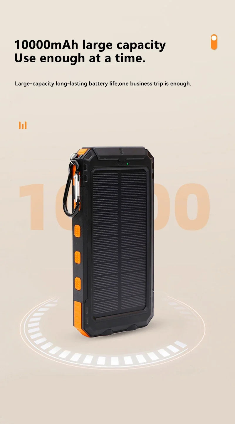 Xiaomi 200000mAh Solar Power Bank Portable Large Capacity Charger Compatible with IOS Android USB-A and USB-C Fast Charging