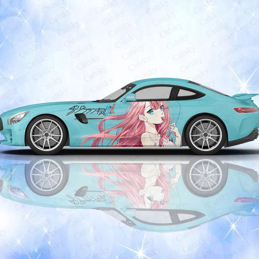 ZERO TWO anime girl car sticker side car wrapping vehicle side graphic car size pattern DIY car decal DARLING in the FRANXX