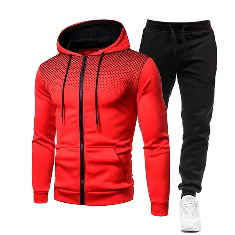 2023 Autumn and Winter New European and American men's hoodie and pants set