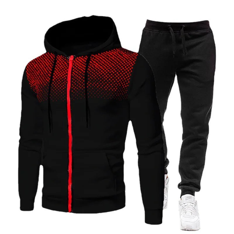 2023 Autumn and Winter New European and American men's hoodie and pants set