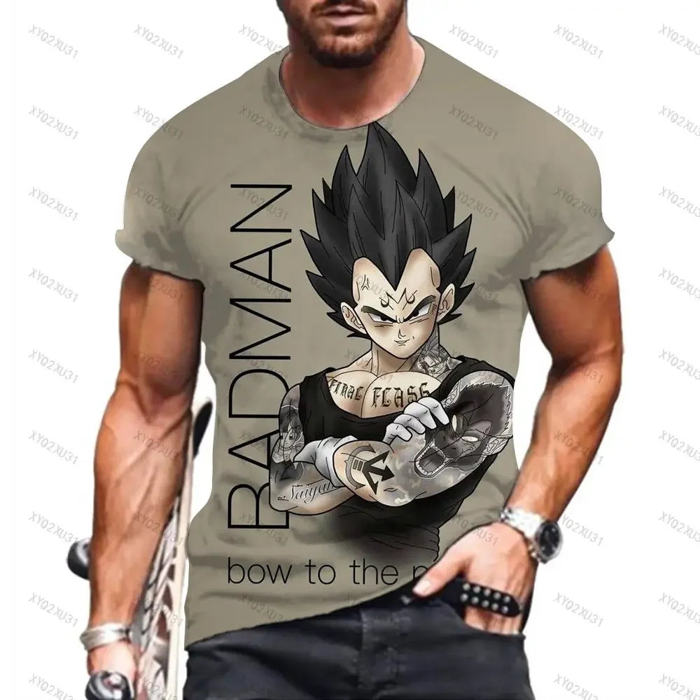 New  Anime Dragon Ball Kids Tshirt Tops Vegeta Men Essentials Dragon Ball z Goku Fashion Harajuku Short Sleeve Men T-shirts