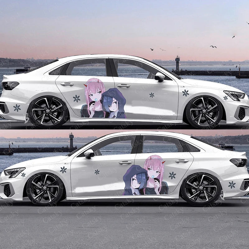 ZERO TWO anime girl car sticker side car wrapping vehicle side graphic car size pattern DIY car decal DARLING in the FRANXX