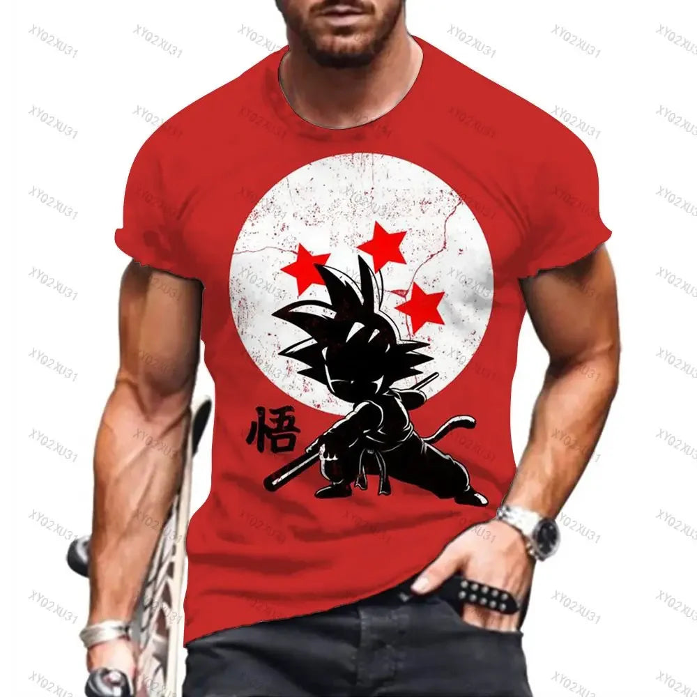 New  Anime Dragon Ball Kids Tshirt Tops Vegeta Men Essentials Dragon Ball z Goku Fashion Harajuku Short Sleeve Men T-shirts