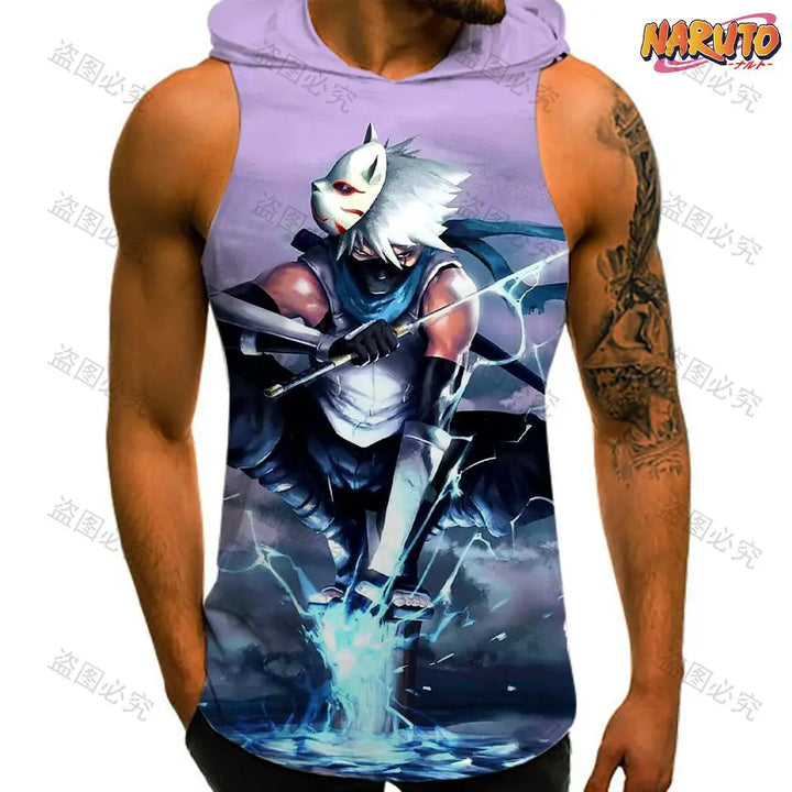 Anime Sleeveless Hooded Vest