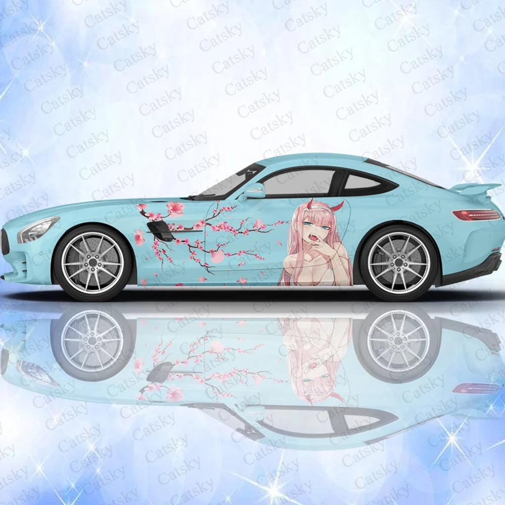 ZERO TWO anime girl car sticker side car wrapping vehicle side graphic car size pattern DIY car decal DARLING in the FRANXX