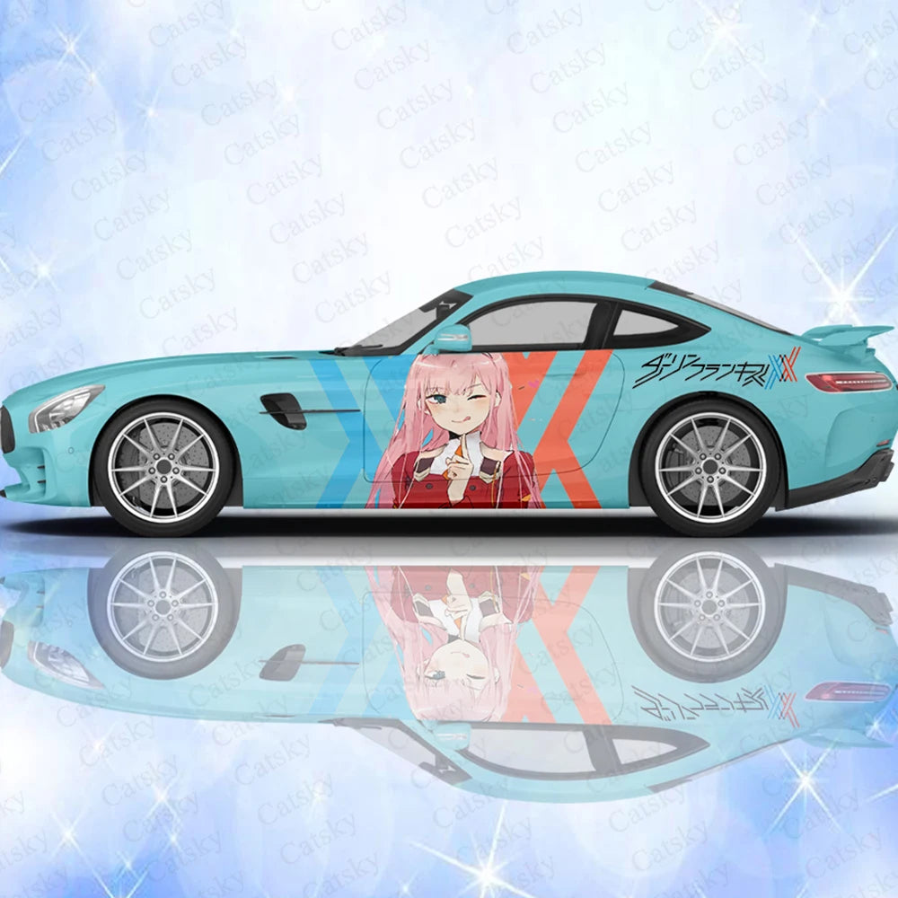 ZERO TWO anime girl car sticker side car wrapping vehicle side graphic car size pattern DIY car decal DARLING in the FRANXX