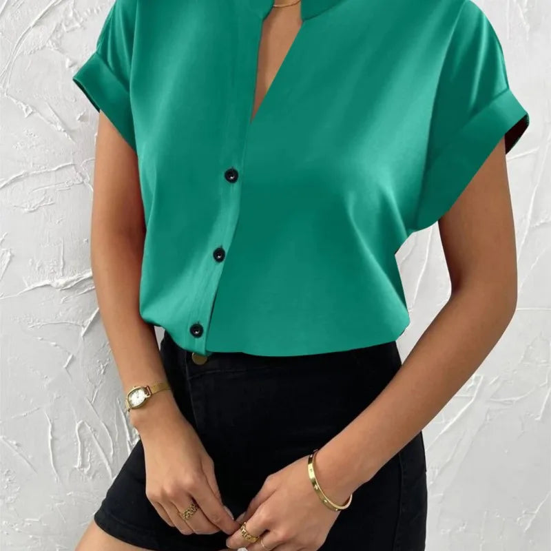 Summer Women's V-neck Shirt