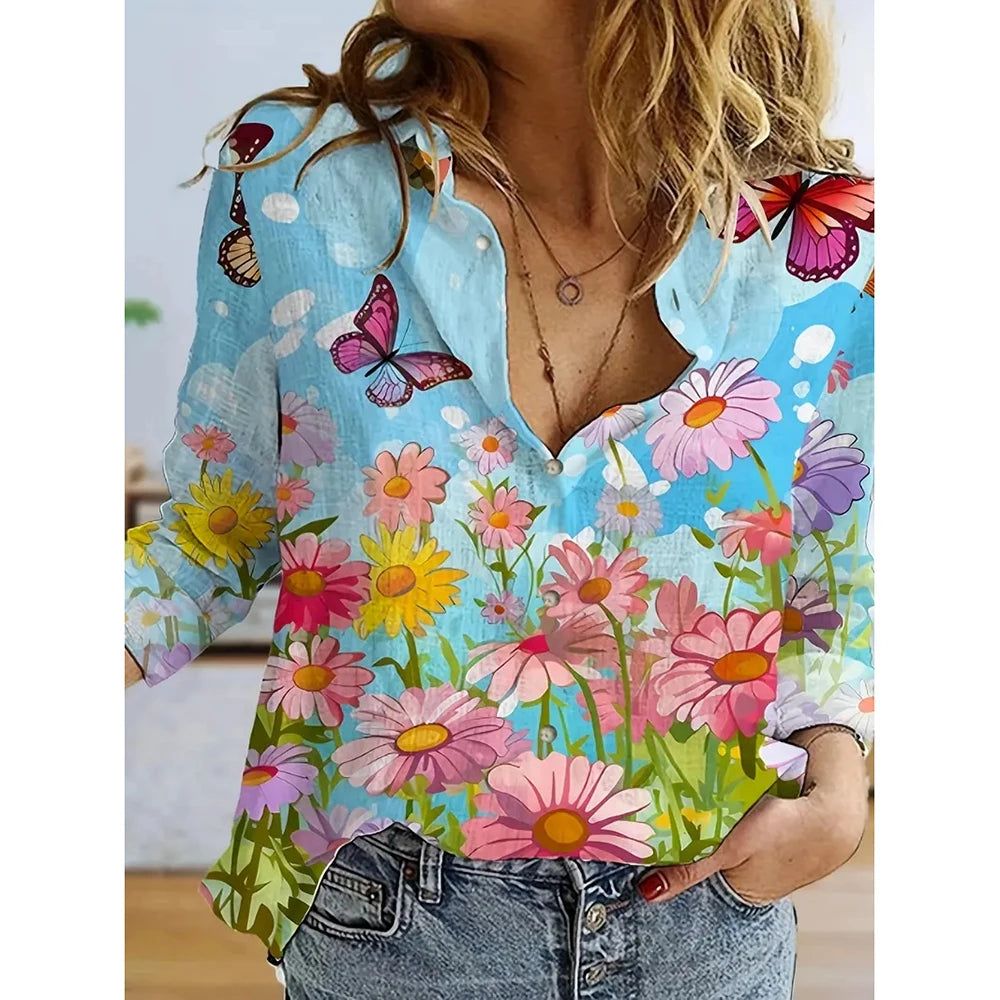 New Fashionable Loose Single-Breasted Shirt Elegant Long-Sleeved Basic Shirts For Women Clothing Spring Summer Button Shirts