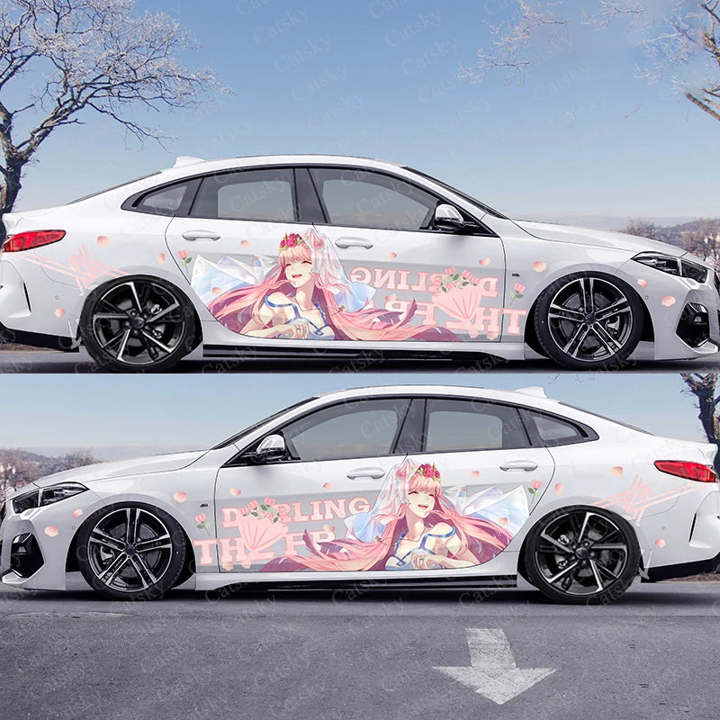 ZERO TWO anime girl car sticker side car wrapping vehicle side graphic car size pattern DIY car decal DARLING in the FRANXX