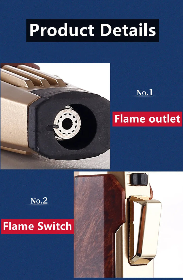 Metal Outdoor Windproof Butane Gas Lighter