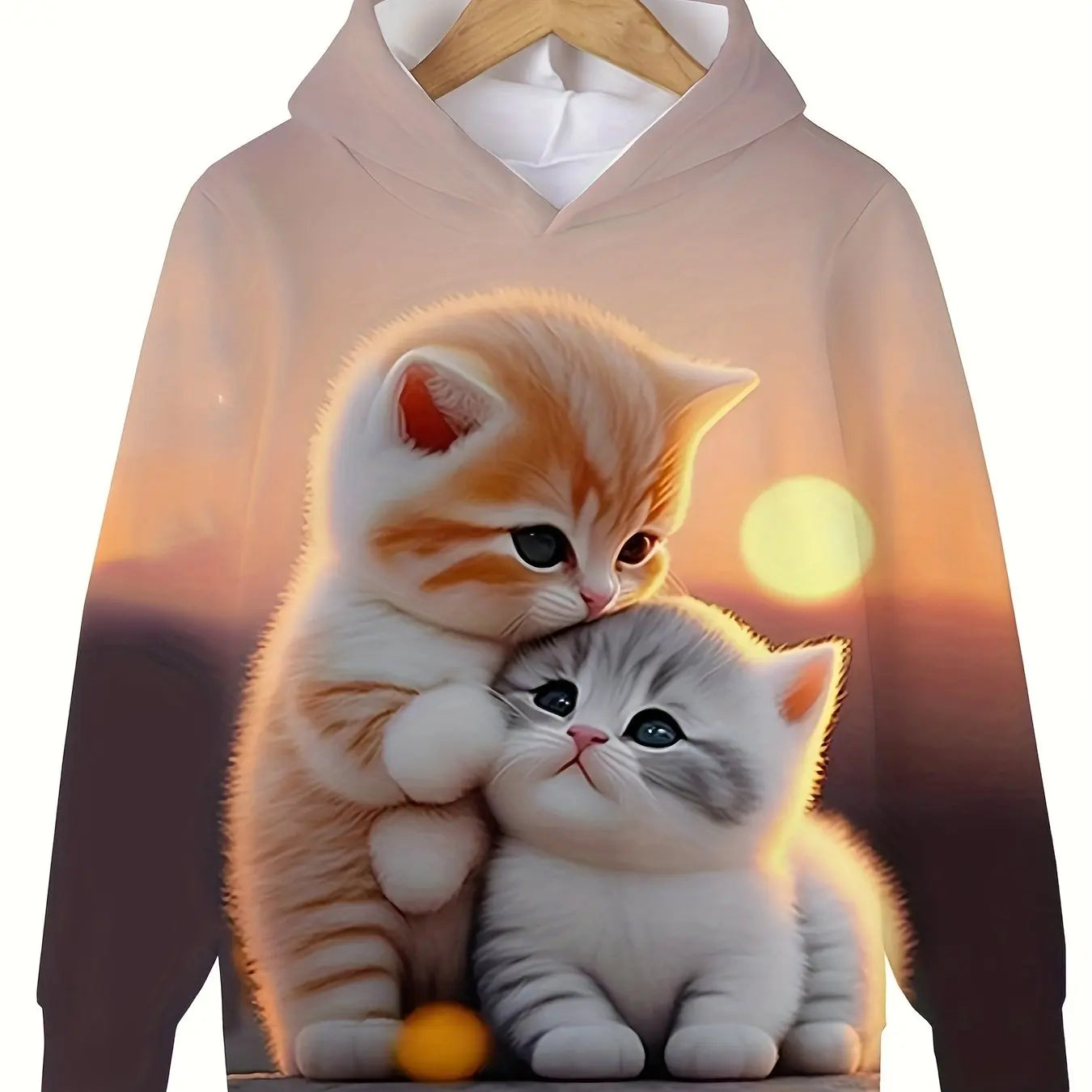 Children's Clothing Hoodies Girls Clothes Long Sleeve Cute Cat Print Casual Kid Summer Autumn Clothes Kids Clothes Outdoor Tops