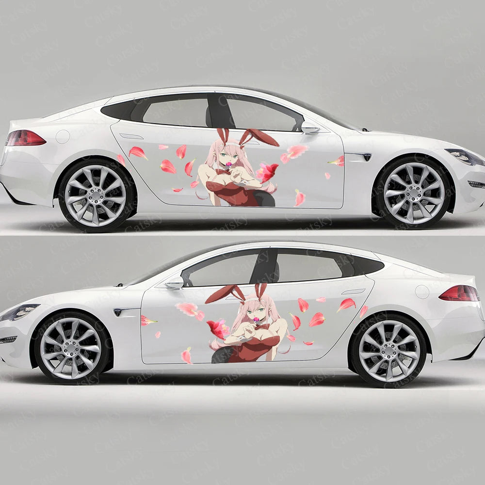 ZERO TWO anime girl car sticker side car wrapping vehicle side graphic car size pattern DIY car decal DARLING in the FRANXX