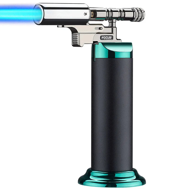 Powerful Windproof Blue Flame Jet Torch Gas Lighter Outdoor Cigar Barbecue Cooking Kitchen Butane Refillable Metal Welding Gun