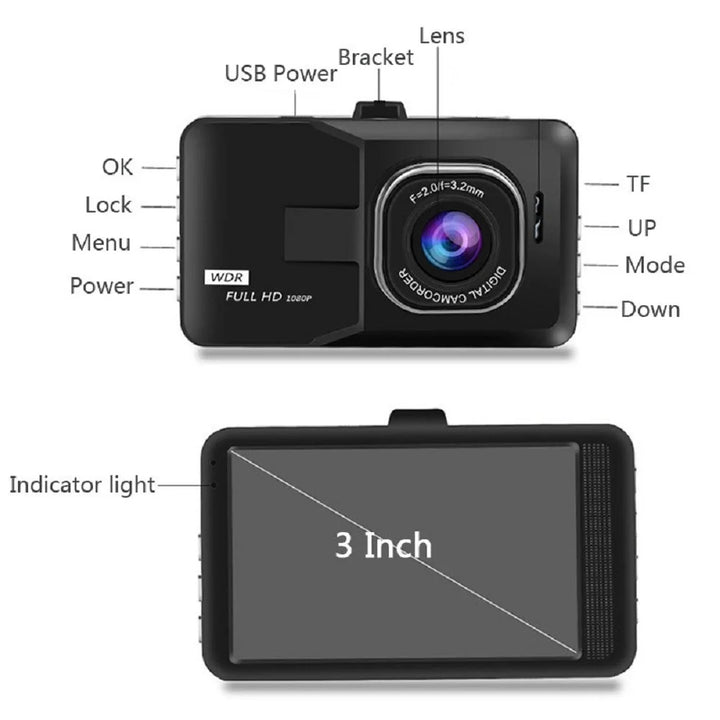 1080P HD Dash Camera Loop