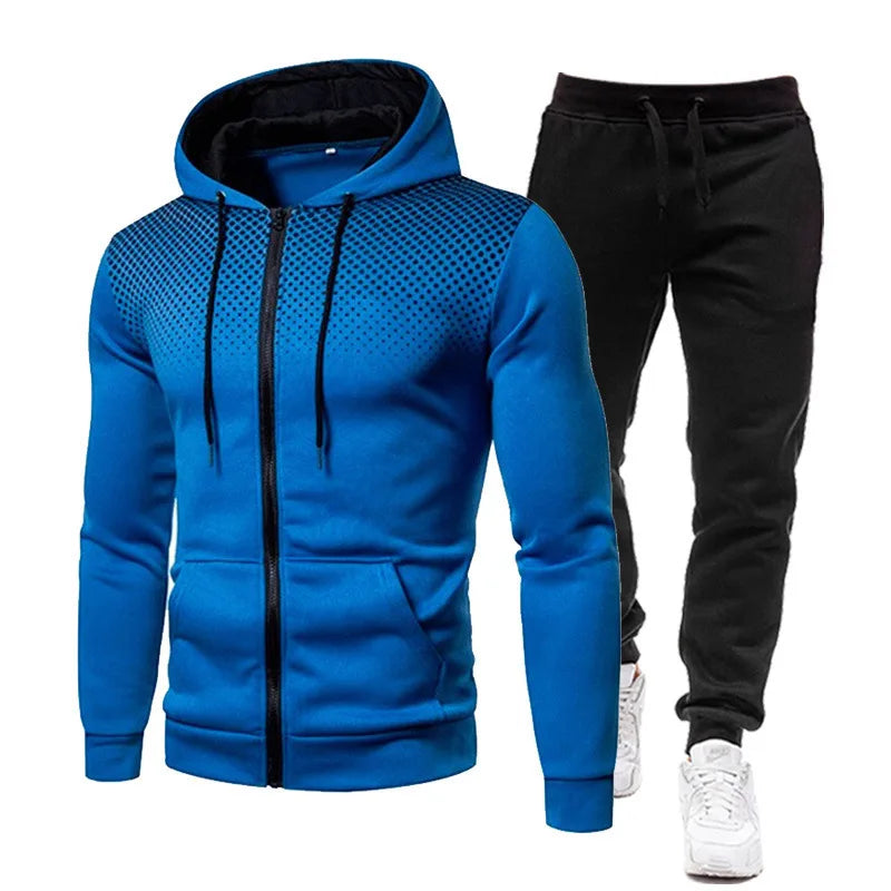 2023 Autumn and Winter New European and American men's hoodie and pants set